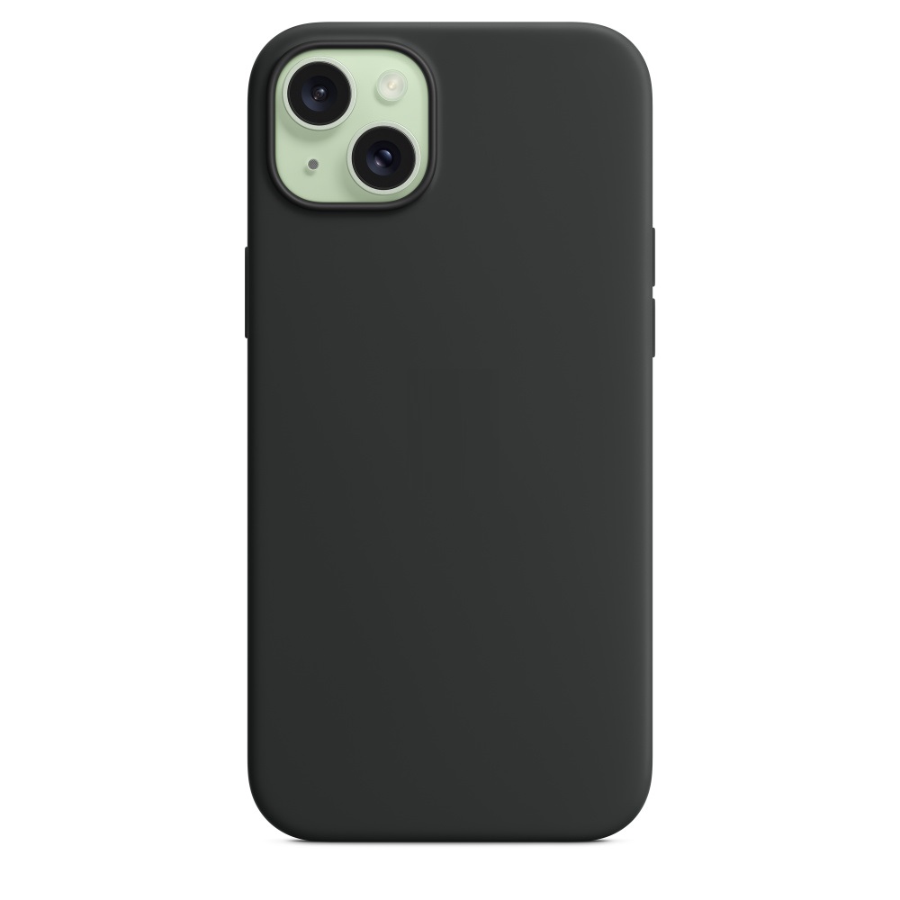 Силиконовый чехол Naturally Silicone Case with MagSafe Black для iPhone 15 Plus