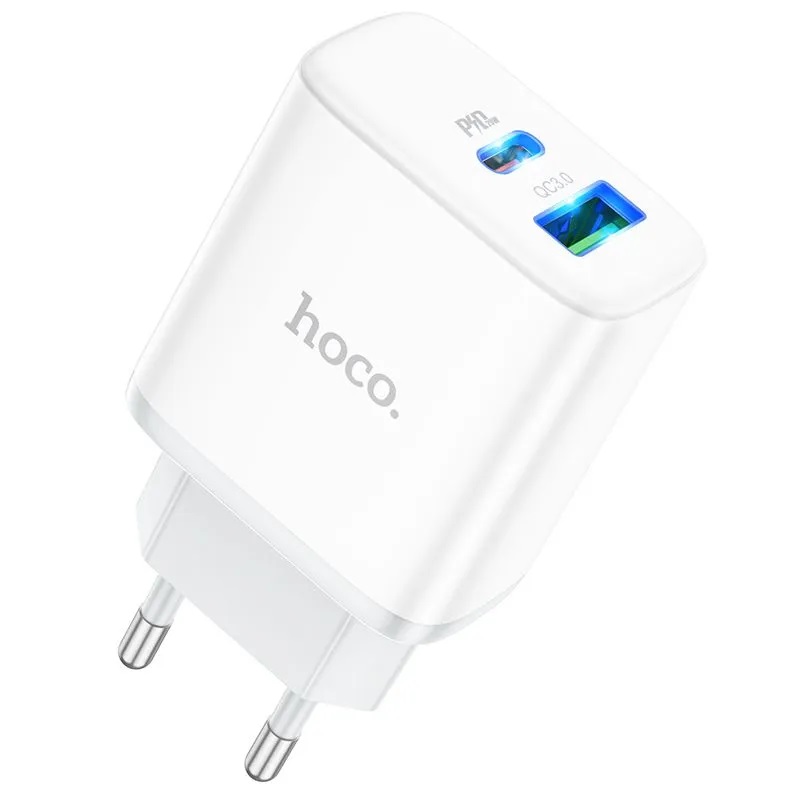 Сетевое зарядное устройство Hoco C105A Stage dual port PD20W+QC3.0
