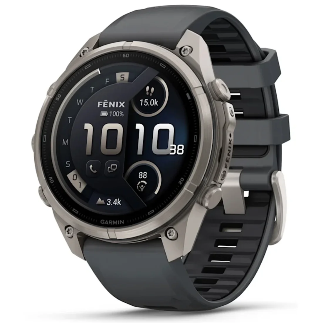 Умные часы Garmin fenix 9 Pro - 47 mm inReach Titanium with Pebble Grey Silicone Band (010-04336-21)