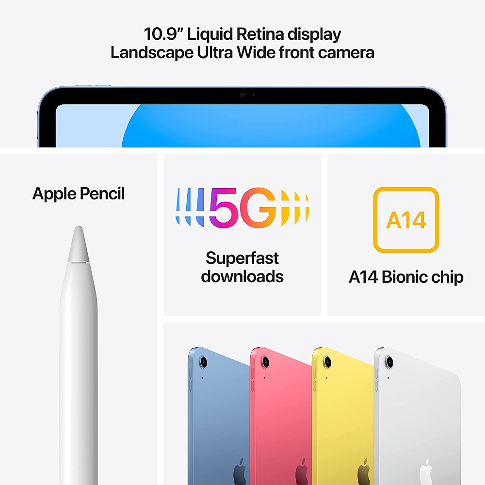 Планшет Apple iPad 10.9 (2022) 64Gb Wi-Fi Blue Cellular Yellow