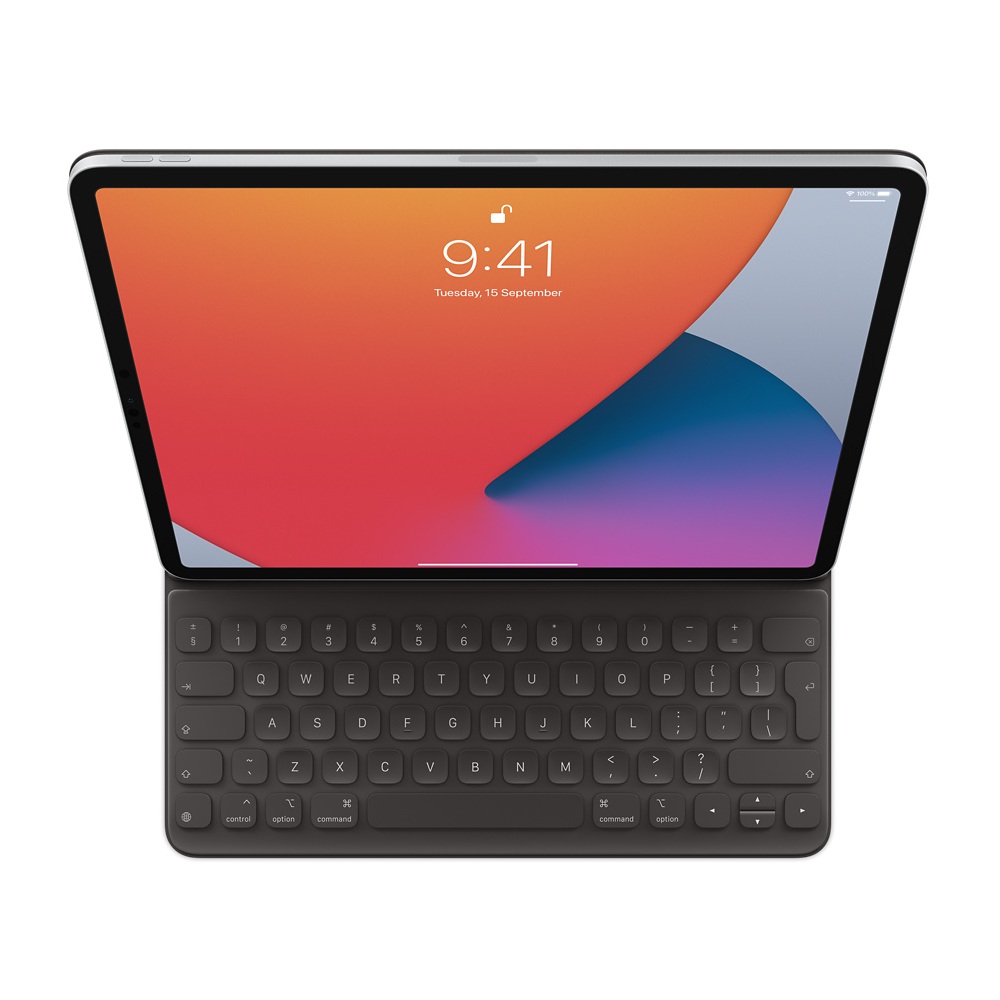 Чехол-клавиатура Apple Smart Keyboard Folio для iPad Pro 12.9 (2020-2022) Black (MXNL2) кириллица (лазерная гравировка) + QWERTY