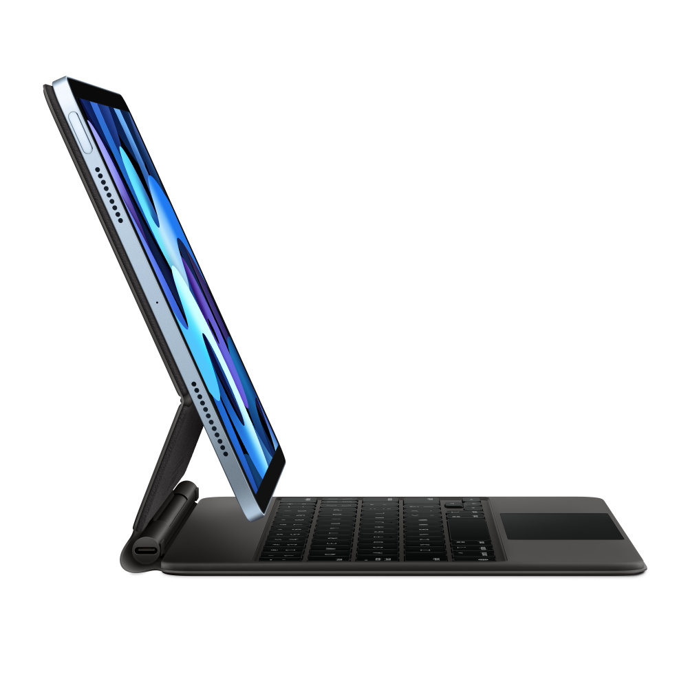 Чехол-клавиатура Apple Magic Keyboard для iPad Pro 11 (2018-2022)/iPad Air 11 (2020-2026) Black (MXQT2) кириллица (лазерная гравировка) + QWERTY