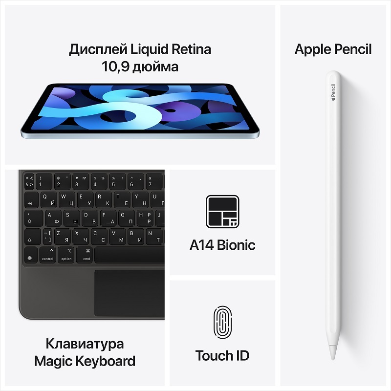 Планшет Apple iPad Air (2020) 64Gb Wi-Fi Sky Blue