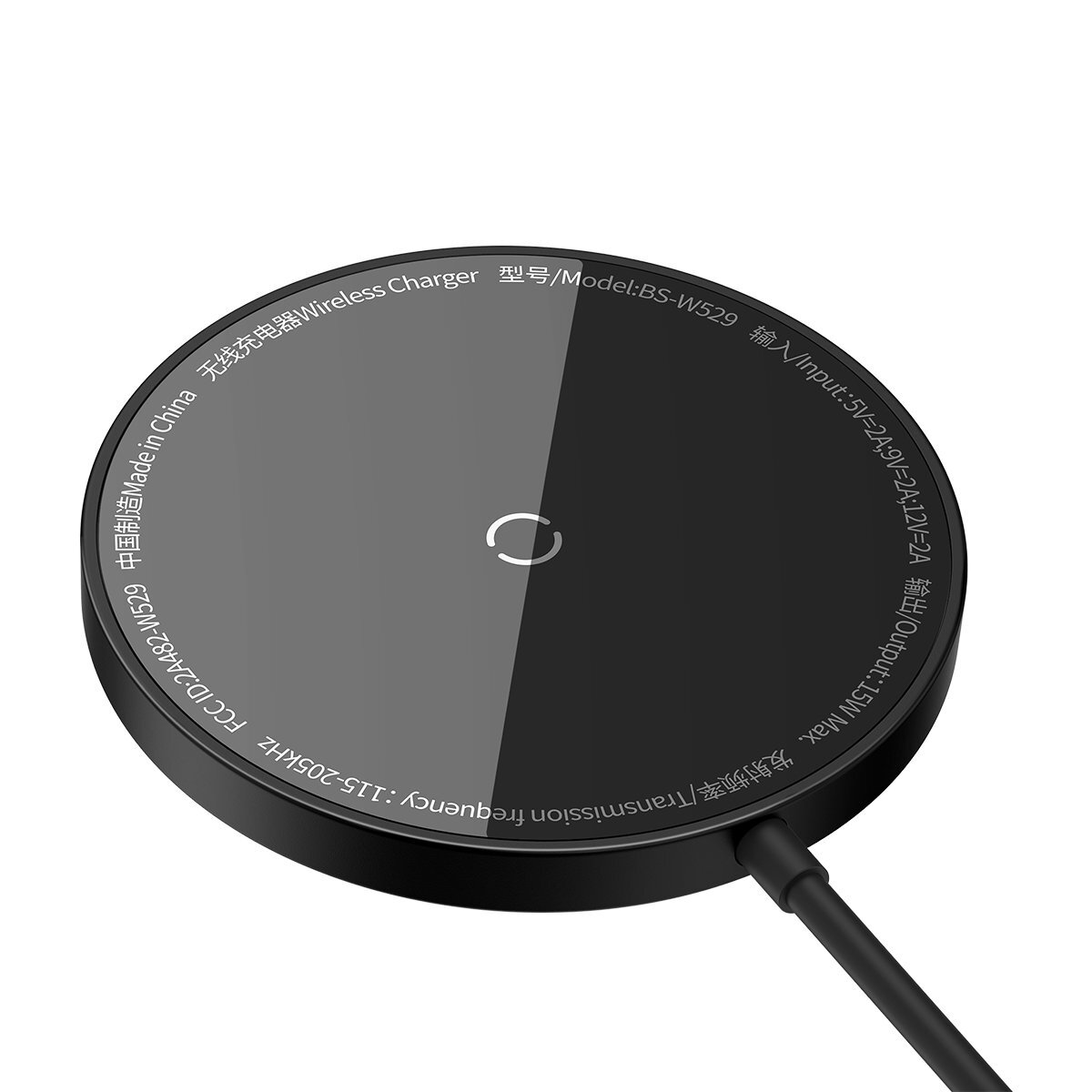 Беспроводное зарядное устройство Baseus Simple Mini3 Magnetic MagSafe Qi 15W Black