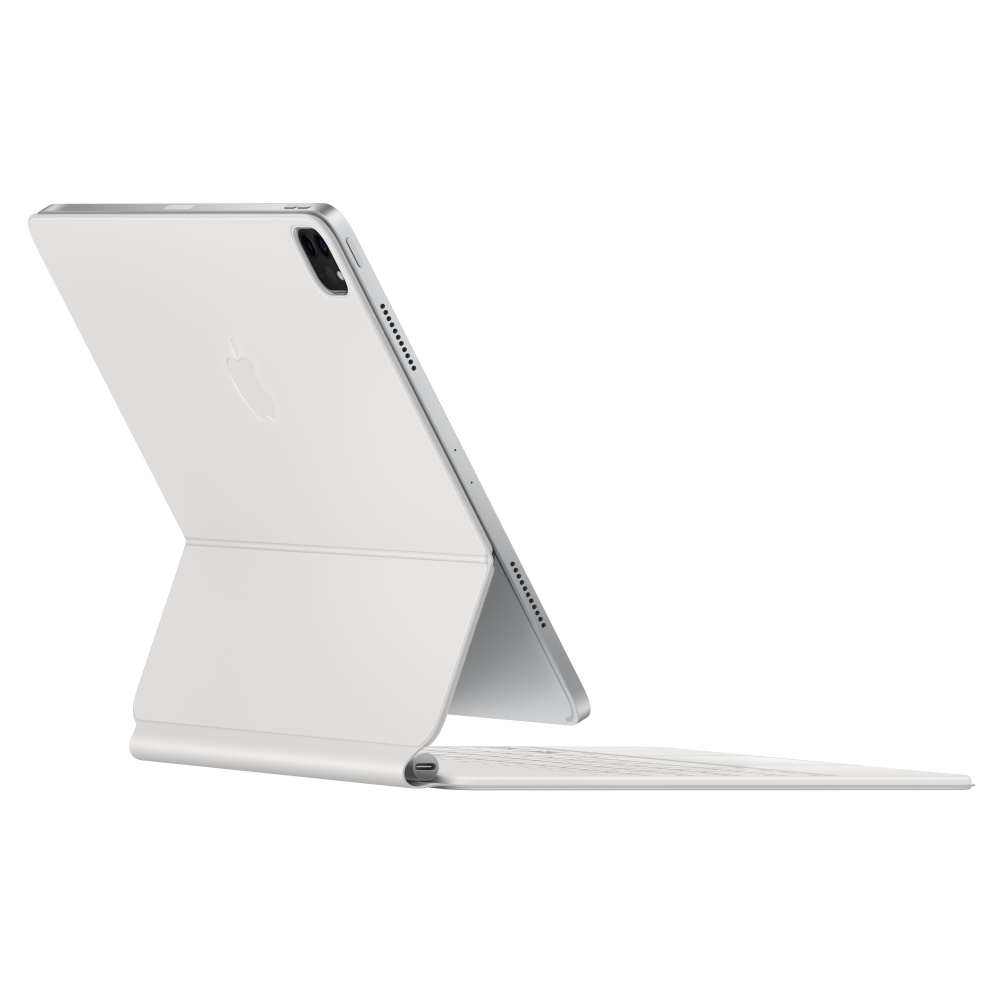 Чехол-клавиатура Apple Magic Keyboard для iPad Pro 12.9 (2020-2022)/Air 13 (M2/M3/M4) White (MJQL3) кириллица (лазерная гравировка) + QWERTY