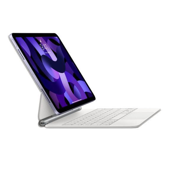 Чехол-клавиатура Apple Magic Keyboard для iPad Pro 11 (2018-2022)/iPad Air 11 (2020-2026) White (MJQJ3) кириллица (лазерная гравировка) + QWERTY