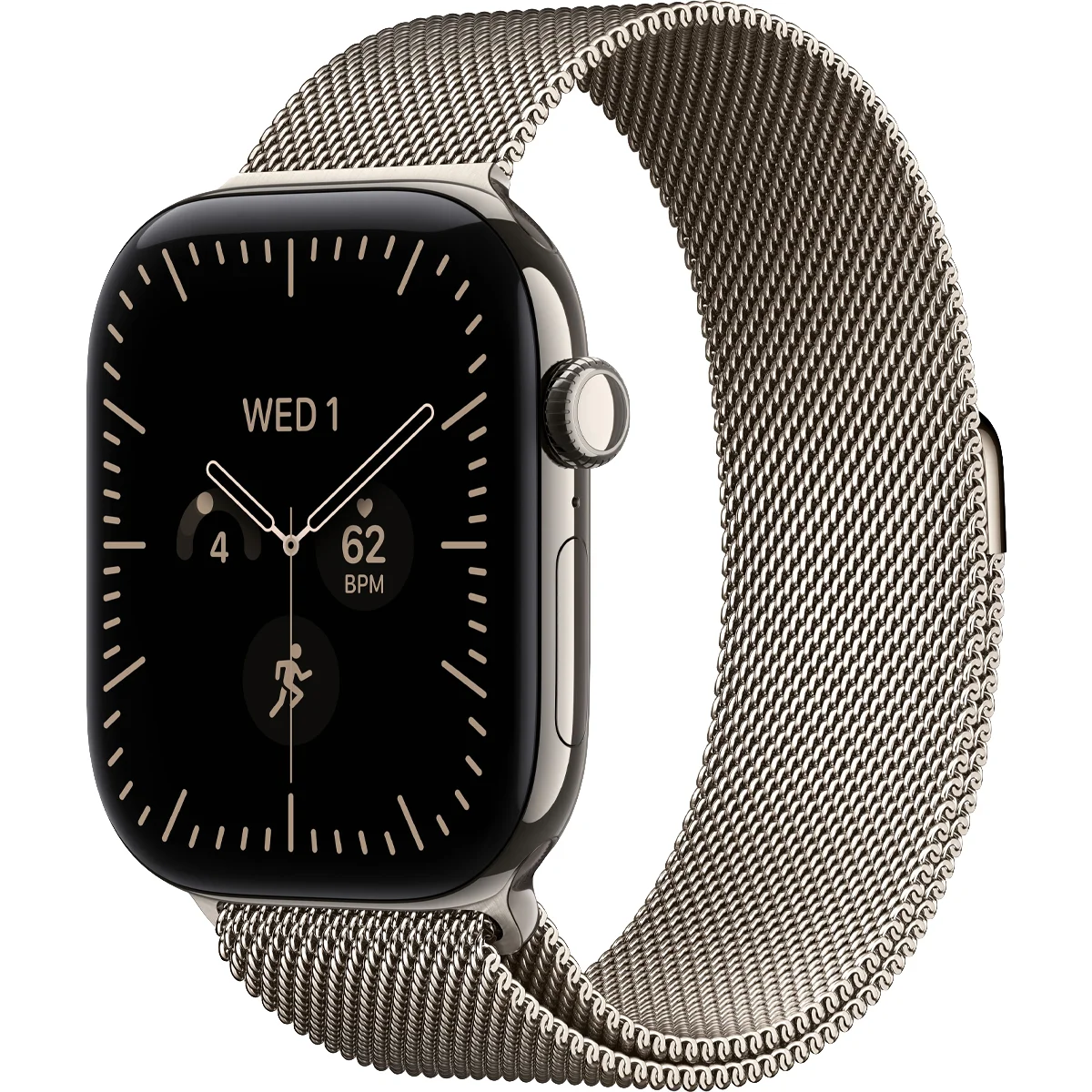 Умные часы Apple Watch Series 12 GPS + Cellular, 46mm Natural Titanium Case with Natural Milanese Loop - S/M