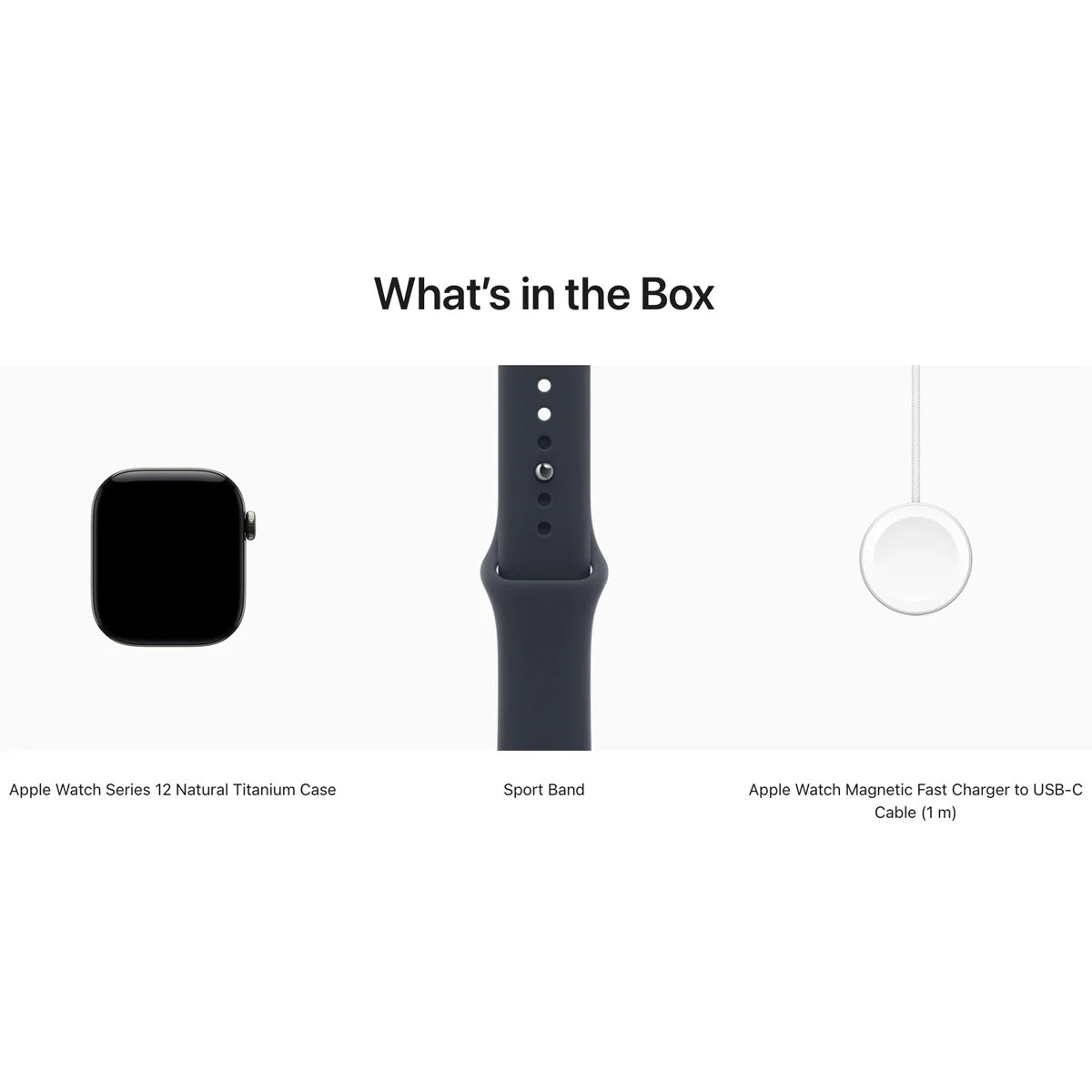 Умные часы Apple Watch Series 12 GPS + Cellular, 42mm Natural Titanium Case with Navy Blue Sport Band - S/M