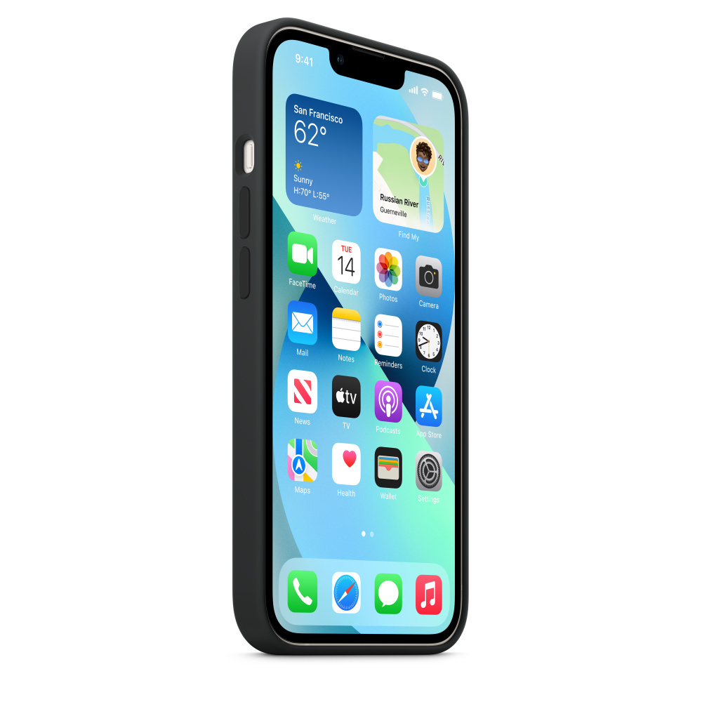 Силиконовый чехол Naturally Silicone Case with MagSafe Midnight для iPhone 13