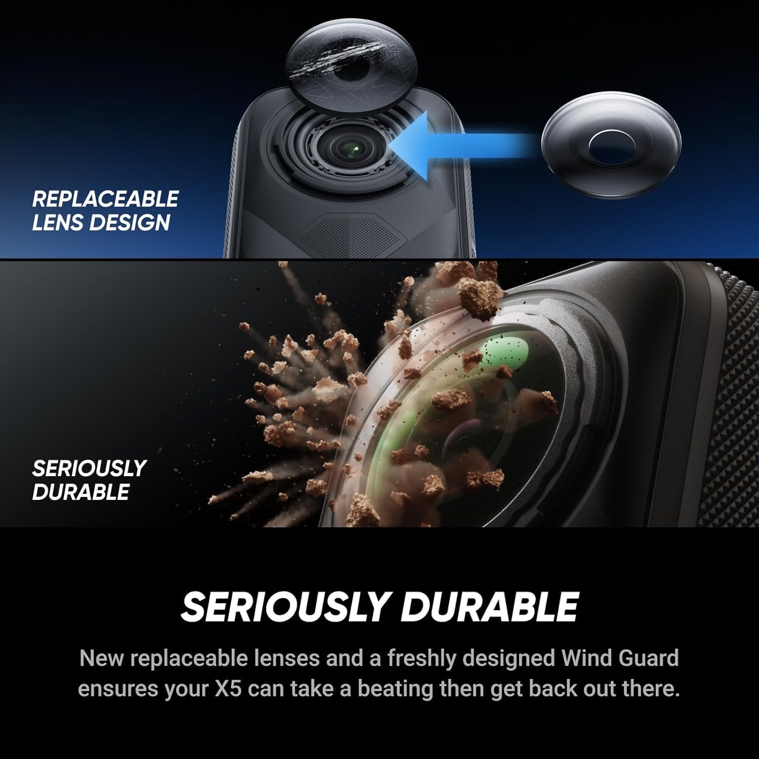Экшн-камера Insta360 X5 Standard Bundle Midnight Black