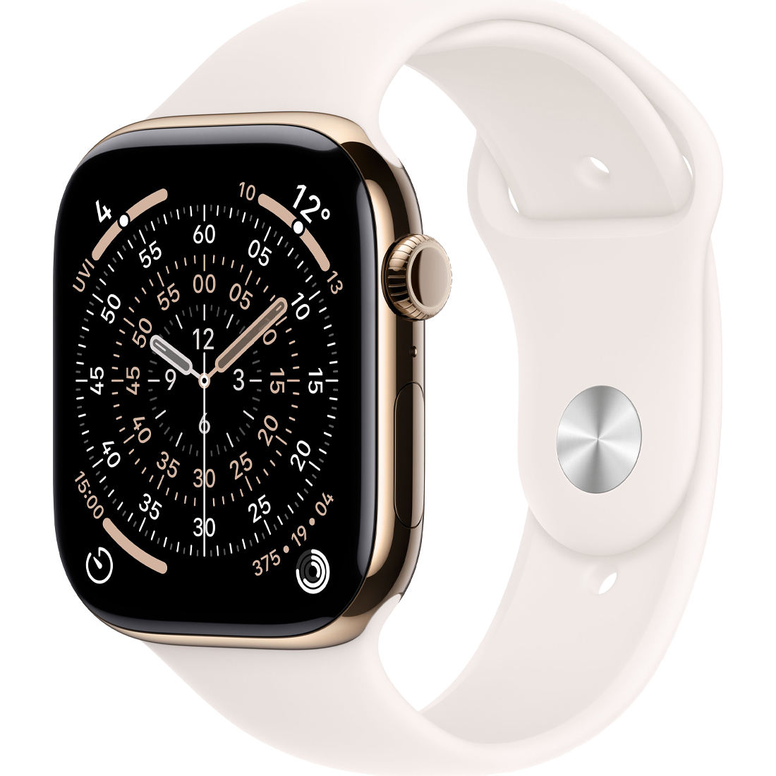Умные часы Apple Watch Series 11 GPS + Cellular, 46mm Gold Titanium Case with Light Blush Sport Band - S/M