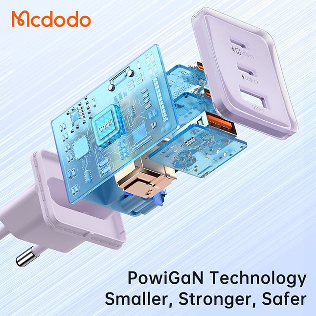 Сетевое зарядное устройство Mcdodo 70W GaN 5 mini (CH-1503) Purple