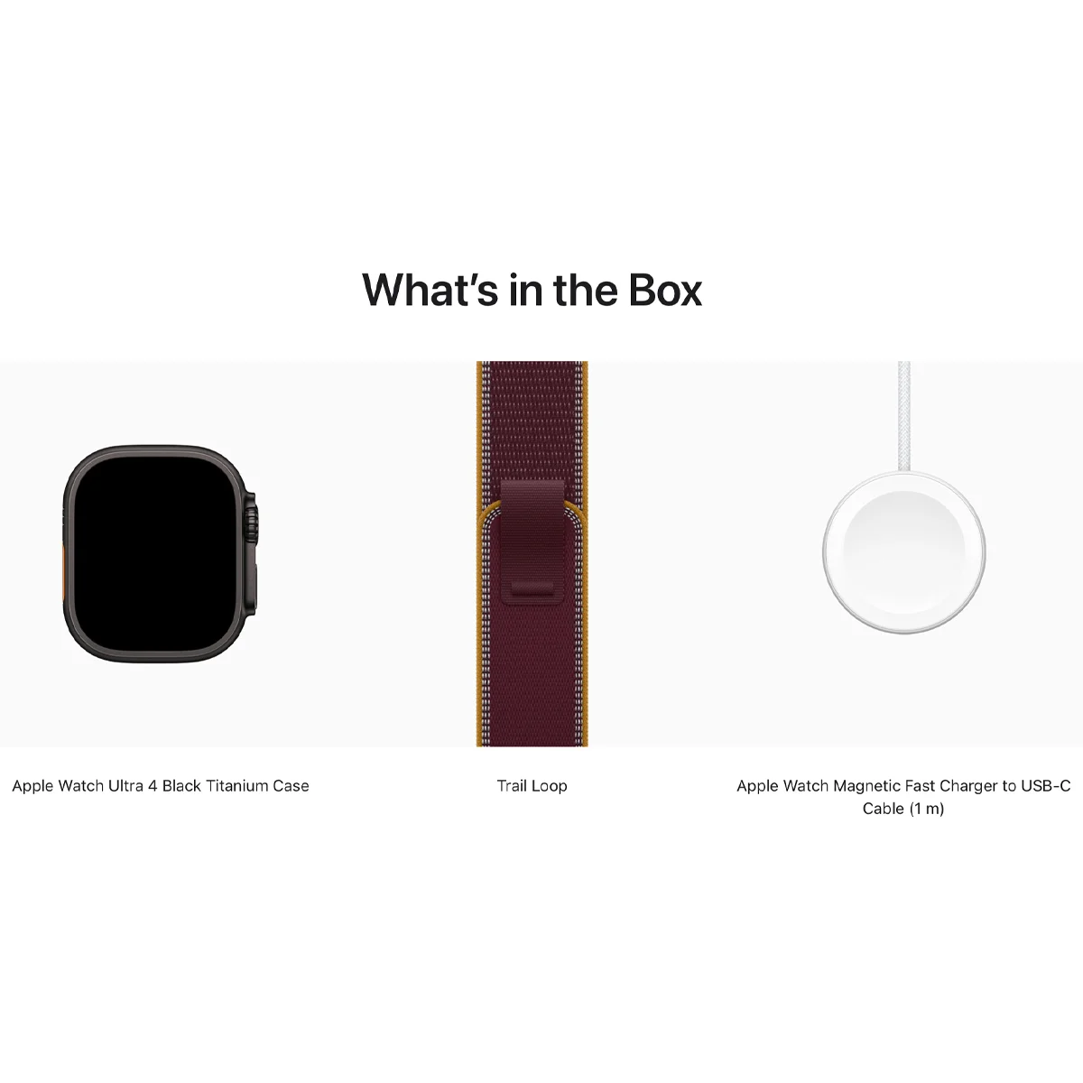 Умные часы Apple Watch Ultra 4 GPS + Cellular, 49mm Black Titanium Case with Burgundy Trail Loop - M/L