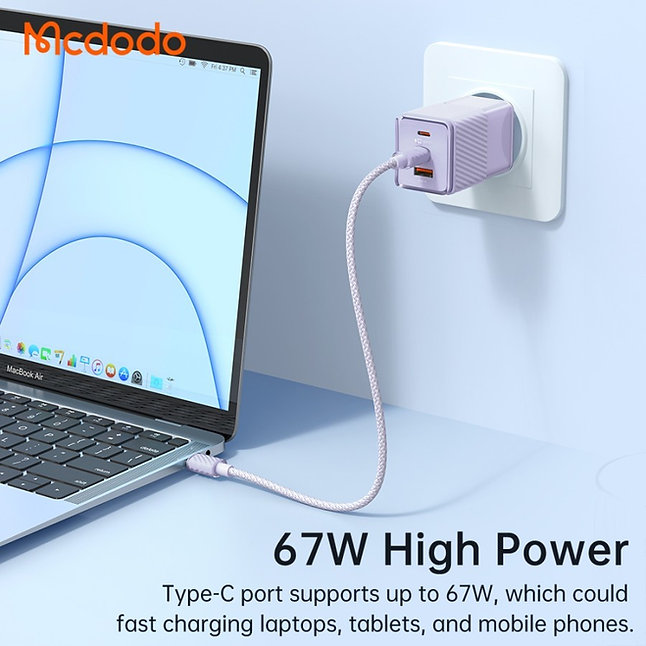 Сетевое зарядное устройство Mcdodo 70W GaN 5 mini (CH-1503) Purple