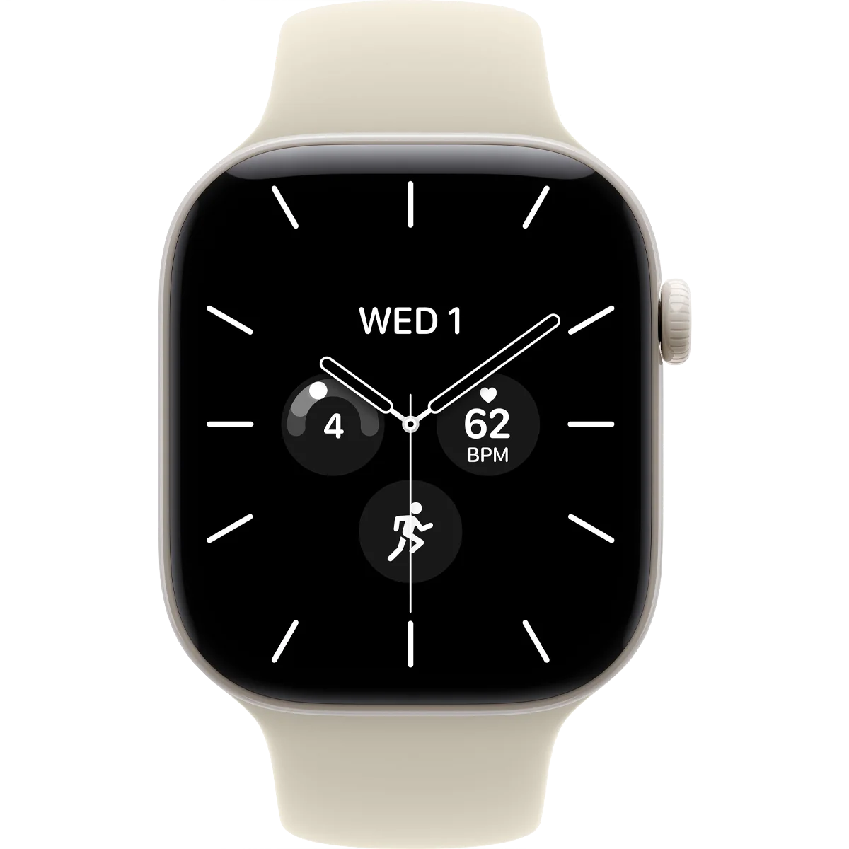 Умные часы Apple Watch Series 12 GPS + Cellular, 46mm Pearl White Ceramic Case with Sand Sport Band - S/M