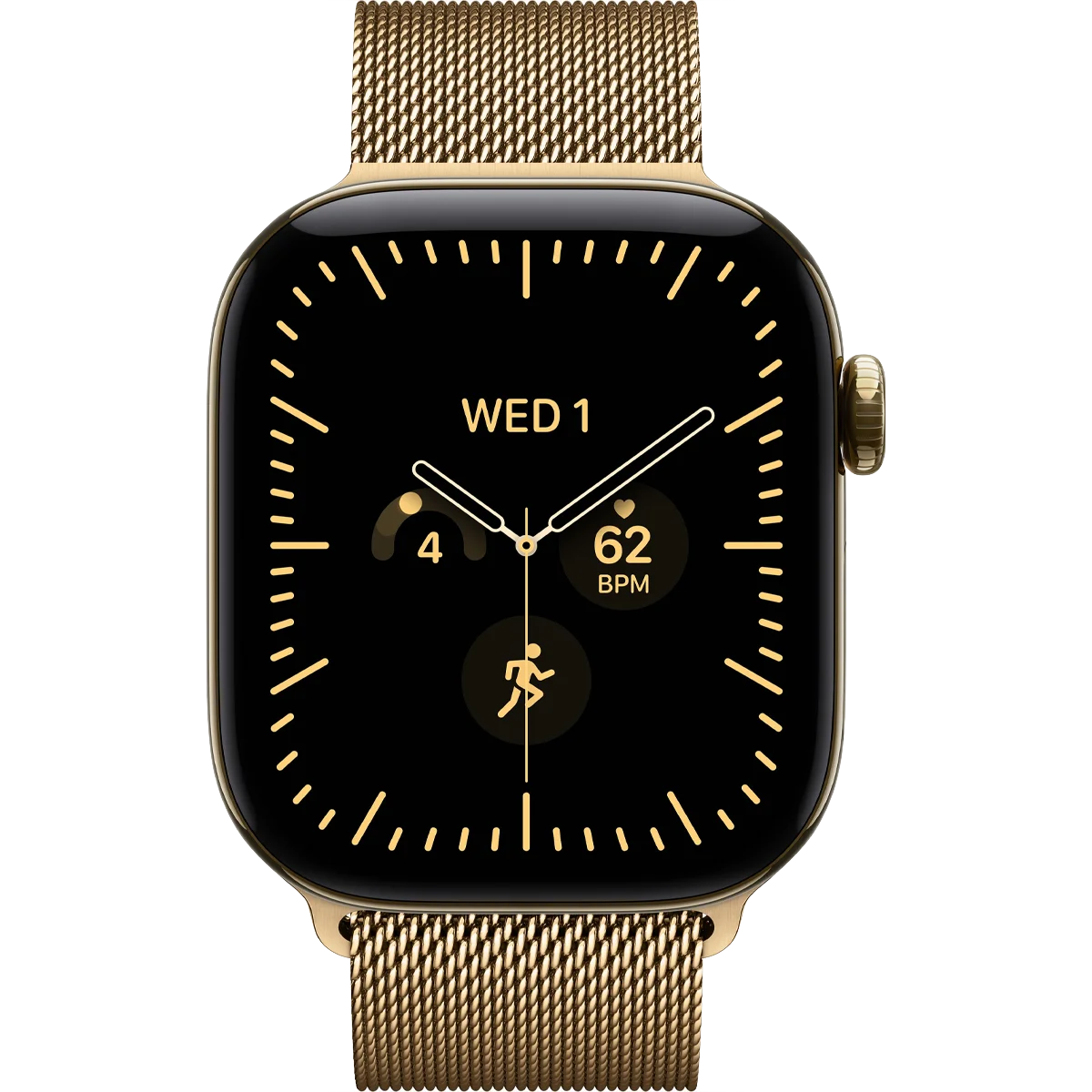 Умные часы Apple Watch Series 12 GPS + Cellular, 42mm Radiant Gold Titanium Case with Radiant Gold Milanese Loop