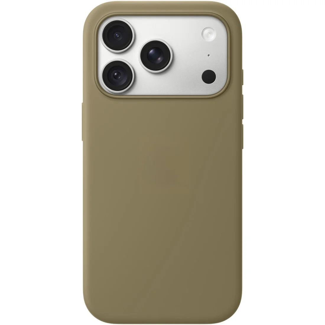 Силиконовый чехол Naturally Silicone Case with MagSafe Olive для iPhone 17 Pro/18 Pro