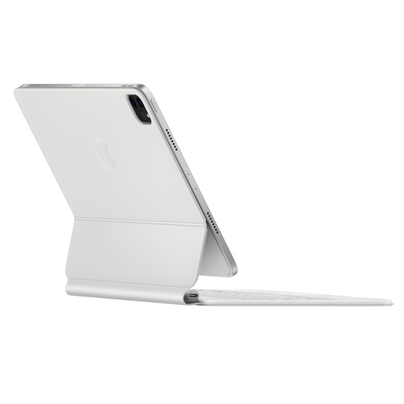 Чехол-клавиатура Apple Magic Keyboard для iPad Pro 11 (2018-2022)/iPad Air 11 (2020-2026) White (MJQJ3) кириллица (лазерная гравировка) + QWERTY