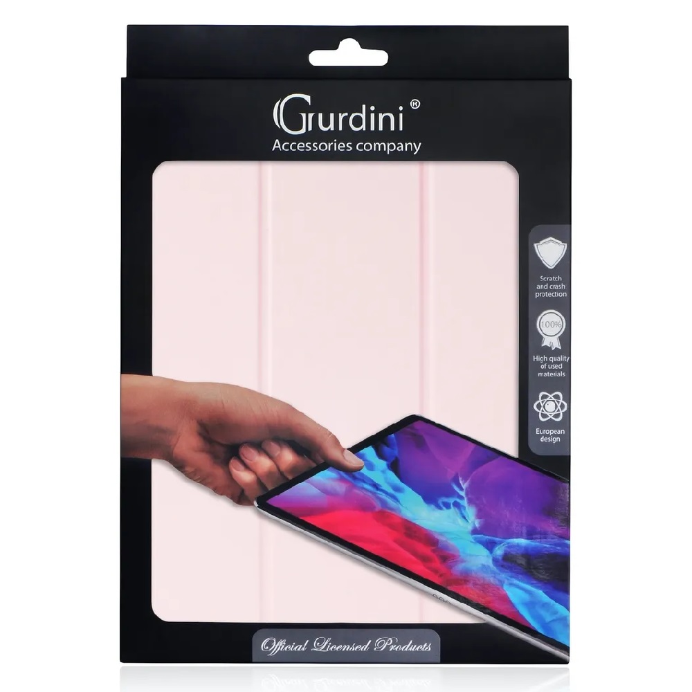 Чехол-книжка Gurdini Leather Series (pen slot) для iPad Pro 12.9 (2020-2022)/Air 13 (M2/M3/M4) Pink Sand