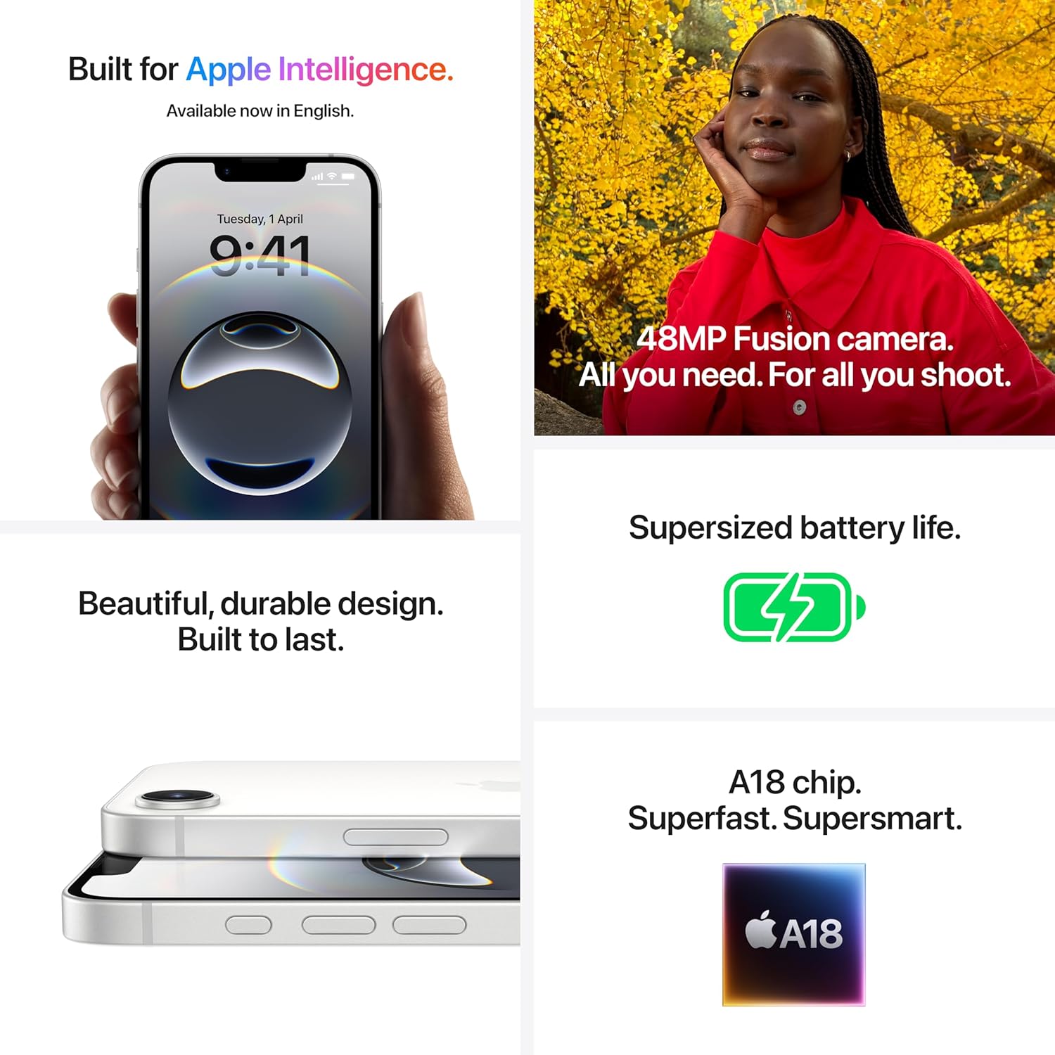 Смартфон Apple iPhone 16e 128GB Black (nano SIM + eSIM)