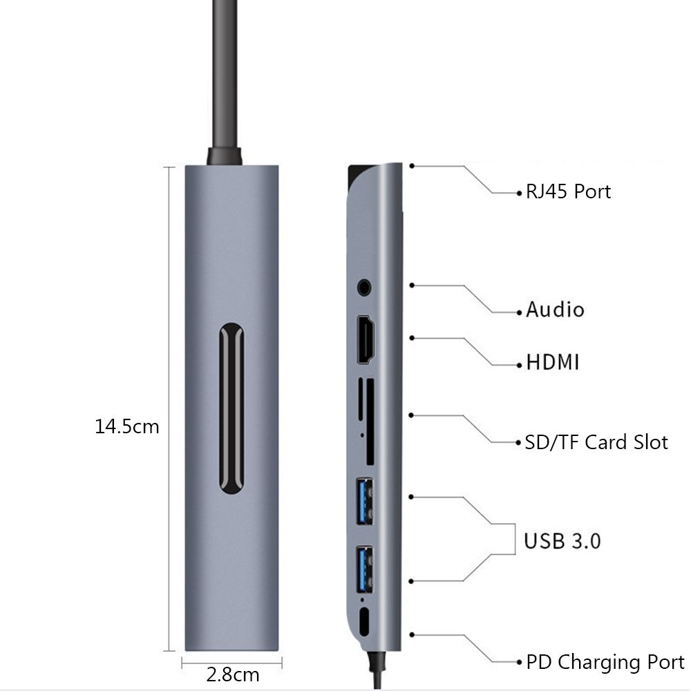 USB-концентратор iNeez Slim 8-in-1 USB-C Hub