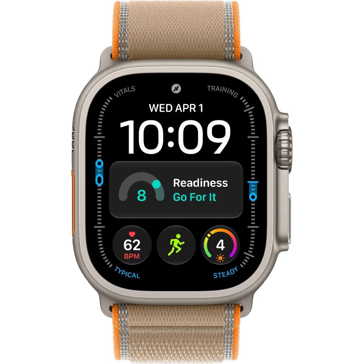 Умные часы Apple Watch Ultra 4 GPS + Cellular, 49mm Natural Titanium Case with Sand Trail Loop - S/M