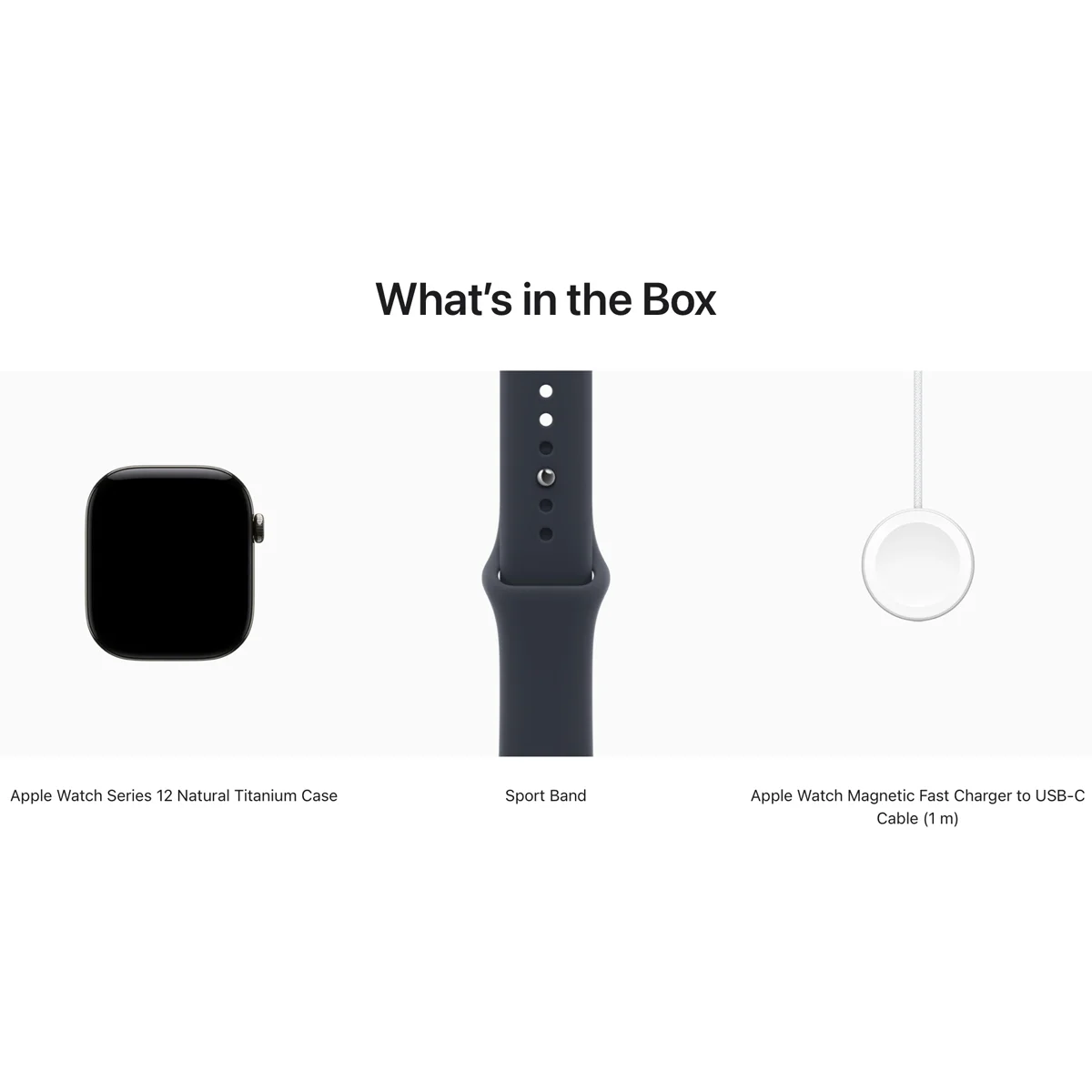 Умные часы Apple Watch Series 12 GPS + Cellular, 46mm Natural Titanium Case with Navy Blue Sport Band - M/L