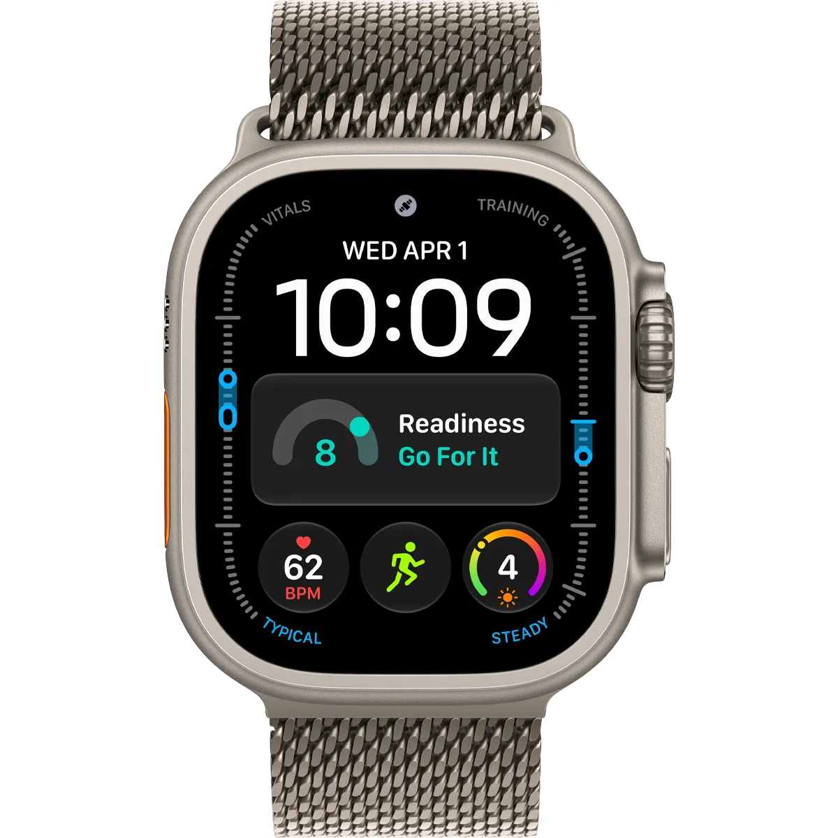 Умные часы Apple Watch Ultra 4 GPS + Cellular, 49mm Natural Titanium Case with Natural Titanium Milanese Loop - Small