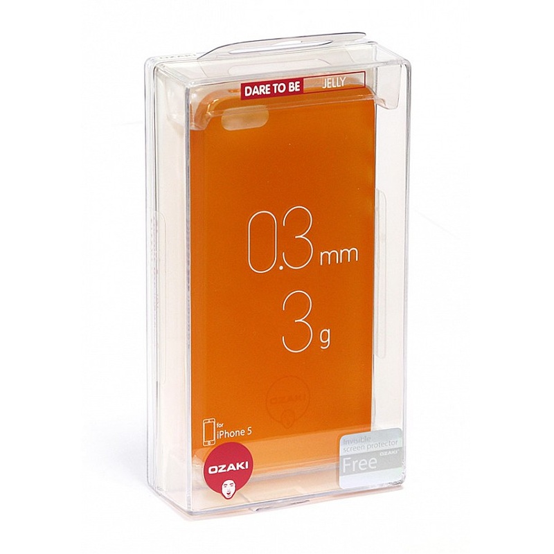 Пластиковый чехол Ozaki O!Coat 0.3 Jelly Orange для iPhone 5S/SE