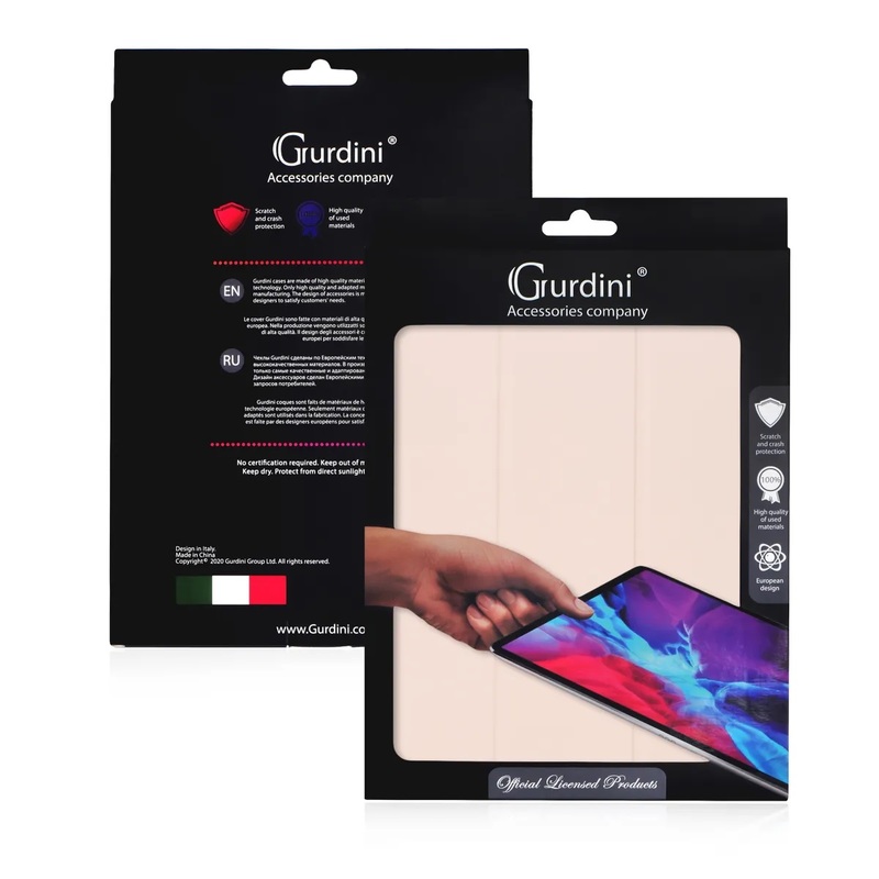 Чехол-книжка Gurdini Milano Series (pen slot) для iPad Pro 12.9 (2020-2022) Pink Sand