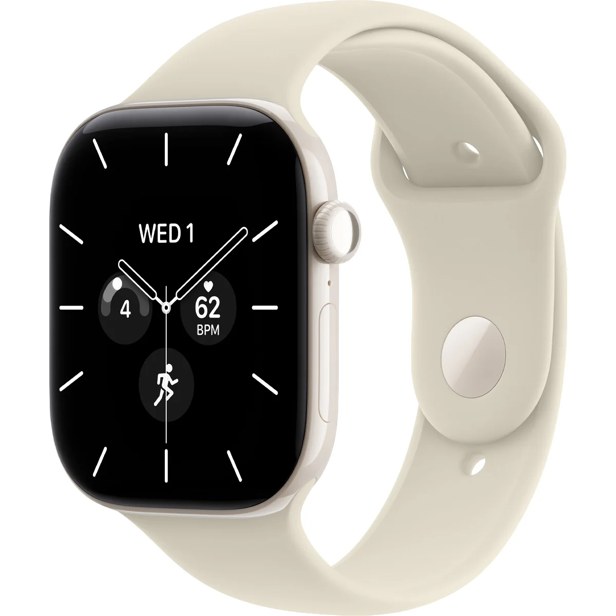 Умные часы Apple Watch Series 12 GPS + Cellular, 46mm Pearl White Ceramic Case with Sand Sport Band - S/M