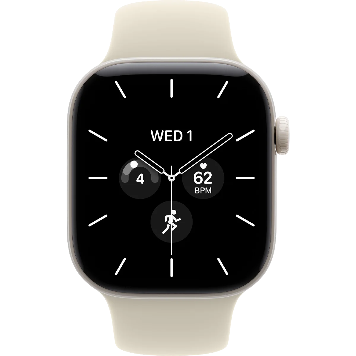 Умные часы Apple Watch Series 12 GPS + Cellular, 42mm Pearl White Ceramic Case with Sand Sport Band - M/L