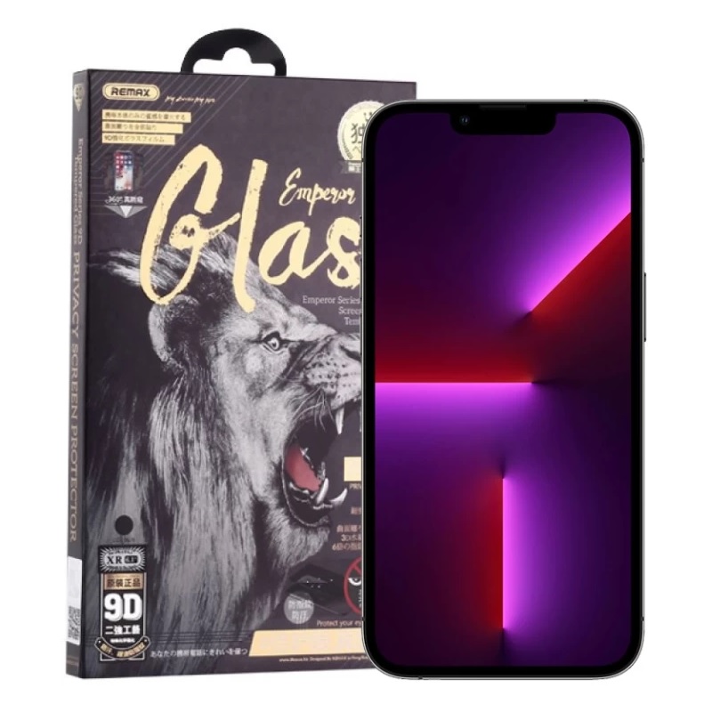 Защитное стекло Remax 2.5D Full Cover Black (Приватное) для iPhone 13/13 Pro/14/16e/17e