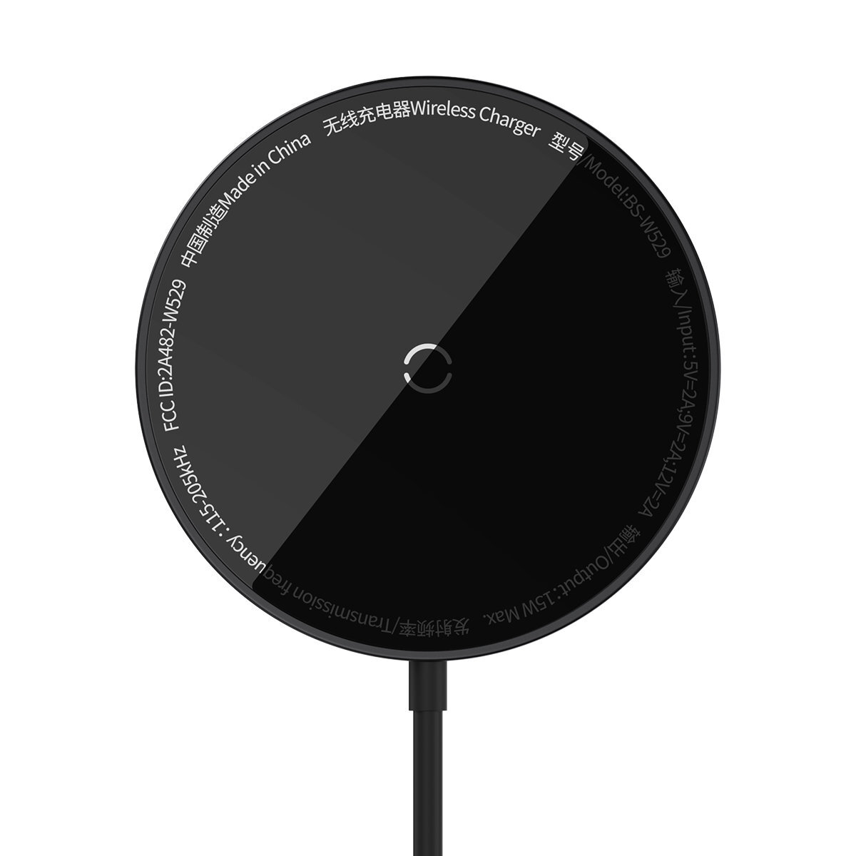 Беспроводное зарядное устройство Baseus Simple Mini3 Magnetic MagSafe Qi 15W Black