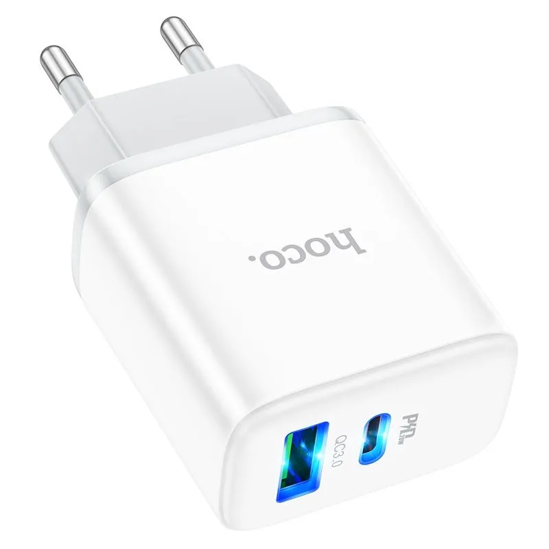 Сетевое зарядное устройство Hoco C105A Stage dual port PD20W+QC3.0