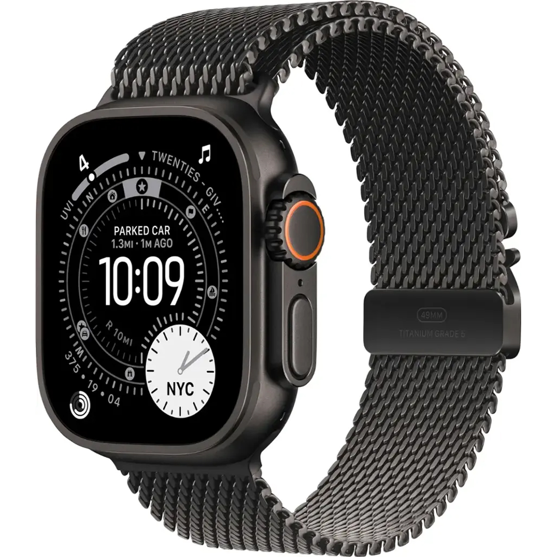 Умные часы Apple Watch Ultra 3 GPS + Cellular, 49mm Black Titanium Case with Black Titanium Milanese Loop - Small