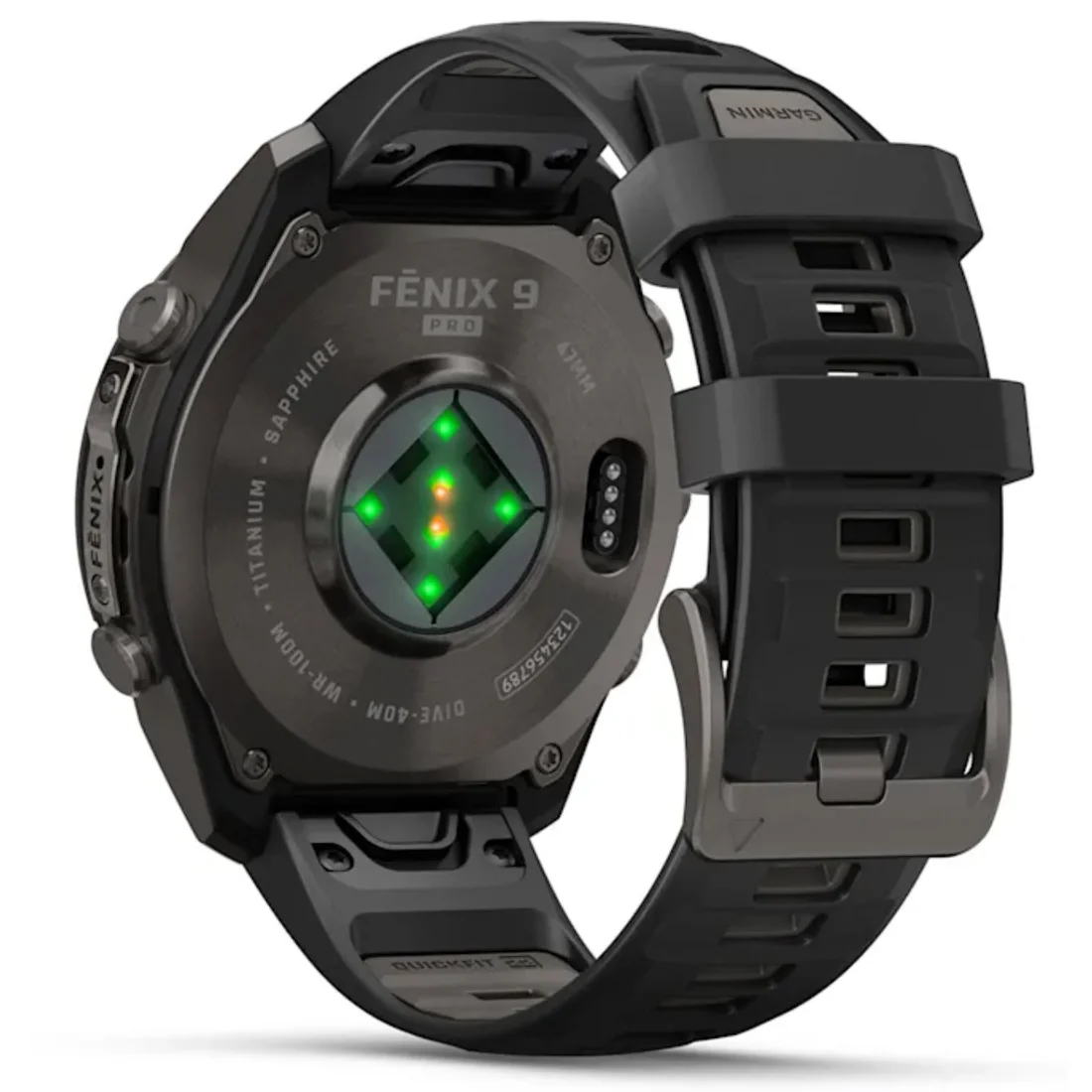 Умные часы Garmin fenix 9 Pro - 47mm Carbon Gray DLC Titanium with Black/Pebble Grey Silicone Band (010-04336-16)
