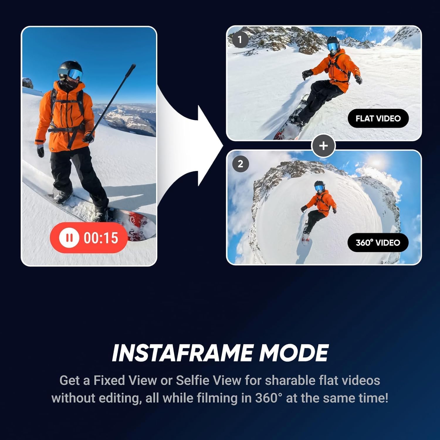 Экшн-камера Insta360 X5 Standard Bundle Midnight Black
