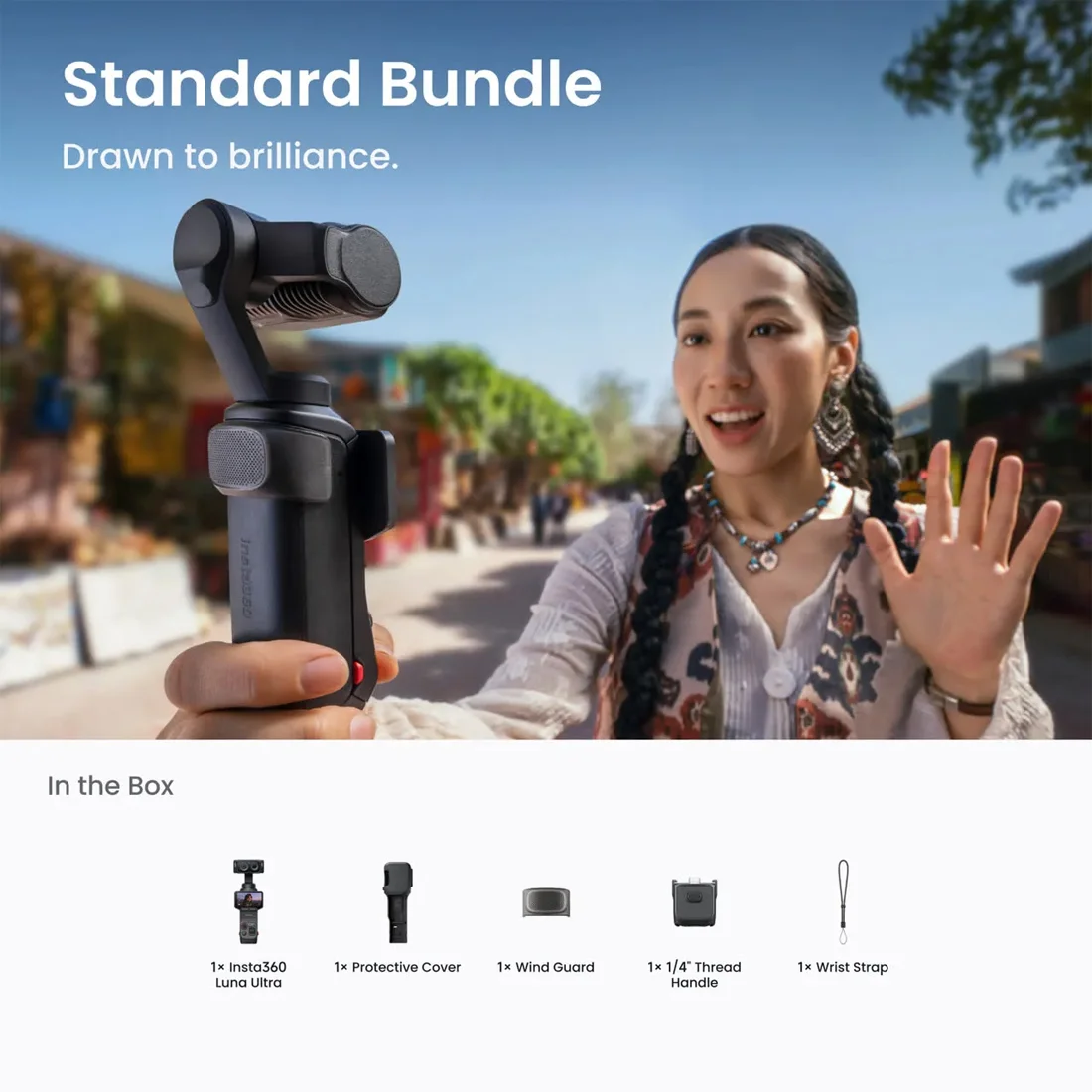 Экшн-камера Insta360 Luna Ultra Standard Bundle Cosmic Black