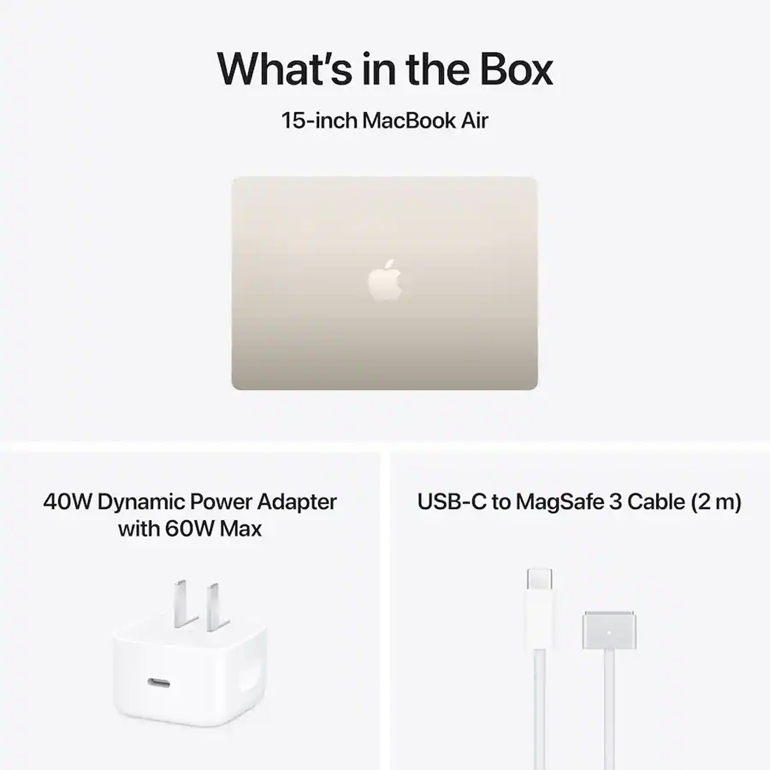 Ноутбук Apple MacBook Air 15 2026 M5 (15.3/2880x1864/24GB/1TB SSD/Apple graphics 10-core) Starlight (MDVF4)