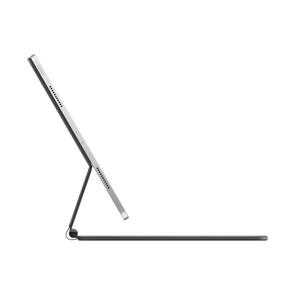 Чехол-клавиатура Apple Magic Keyboard для iPad Pro 12.9 (2020-2022)/Air 13 (M2/M3/M4) Black (MXQU2) кириллица (лазерная гравировка) + QWERTY