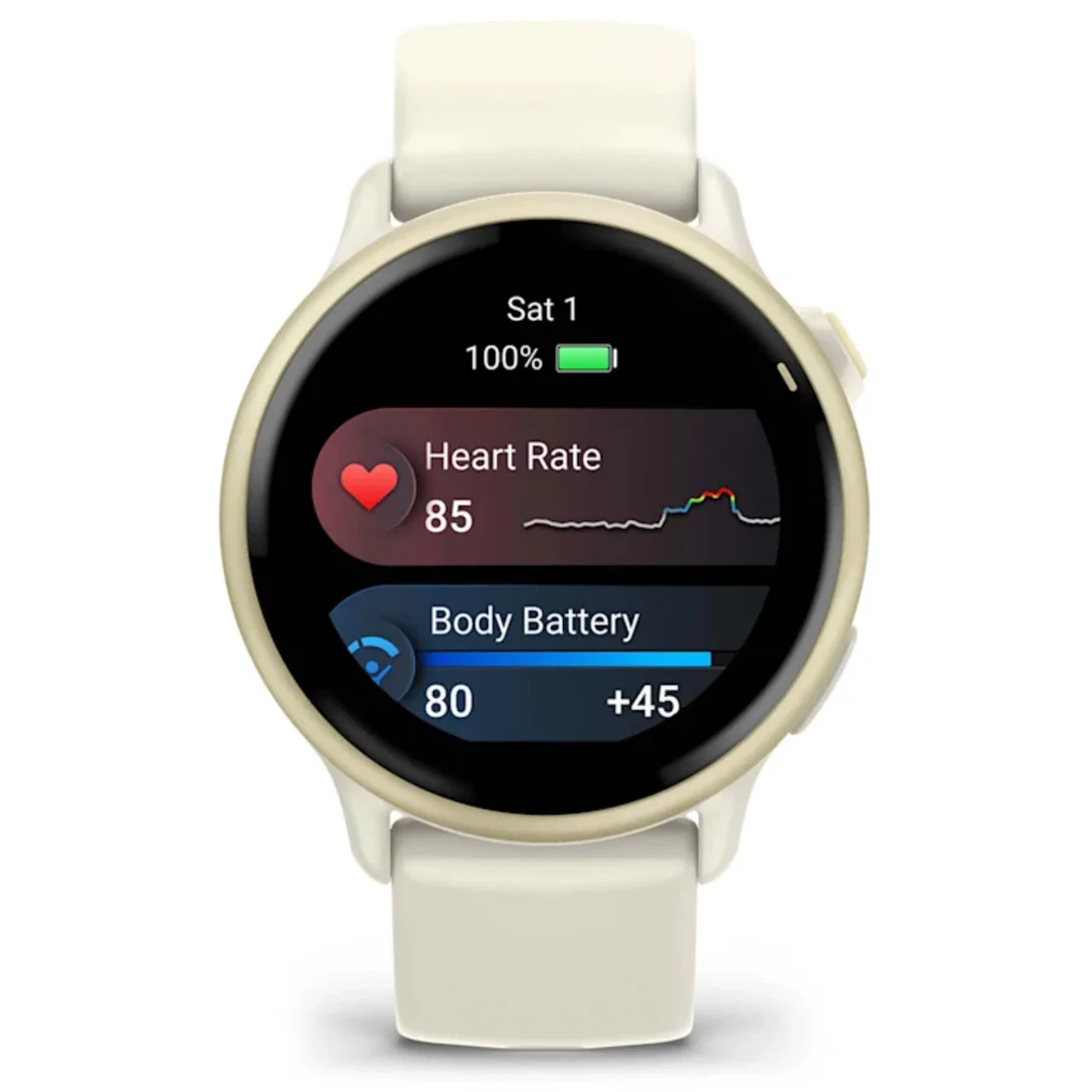 Умные часы Garmin vivoactive 6 Lunar Gold with Bone Band (010-02985-01)