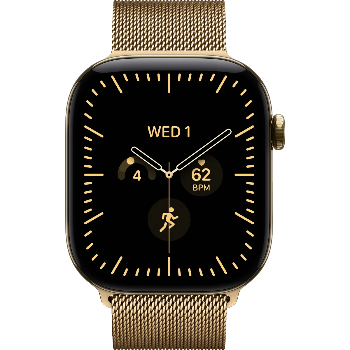 Умные часы Apple Watch Series 12 GPS + Cellular, 46mm Radiant Gold Titanium Case with Radiant Gold Milanese Loop - S/M