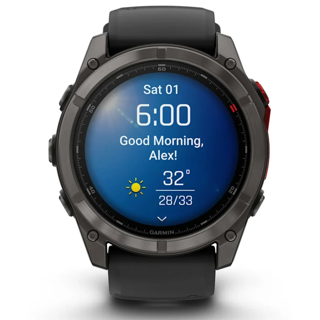 Умные часы Garmin fenix 8 – 51 mm MicroLED Sapphire Titanium Carbon Gray DLC with Black/pebble gray silicone strap (010-03380-05)