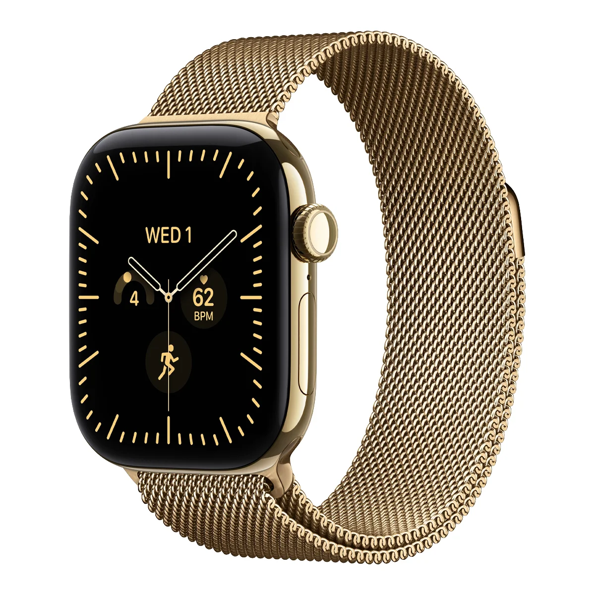 Умные часы Apple Watch Series 12 GPS + Cellular, 42mm Radiant Gold Titanium Case with Radiant Gold Milanese Loop